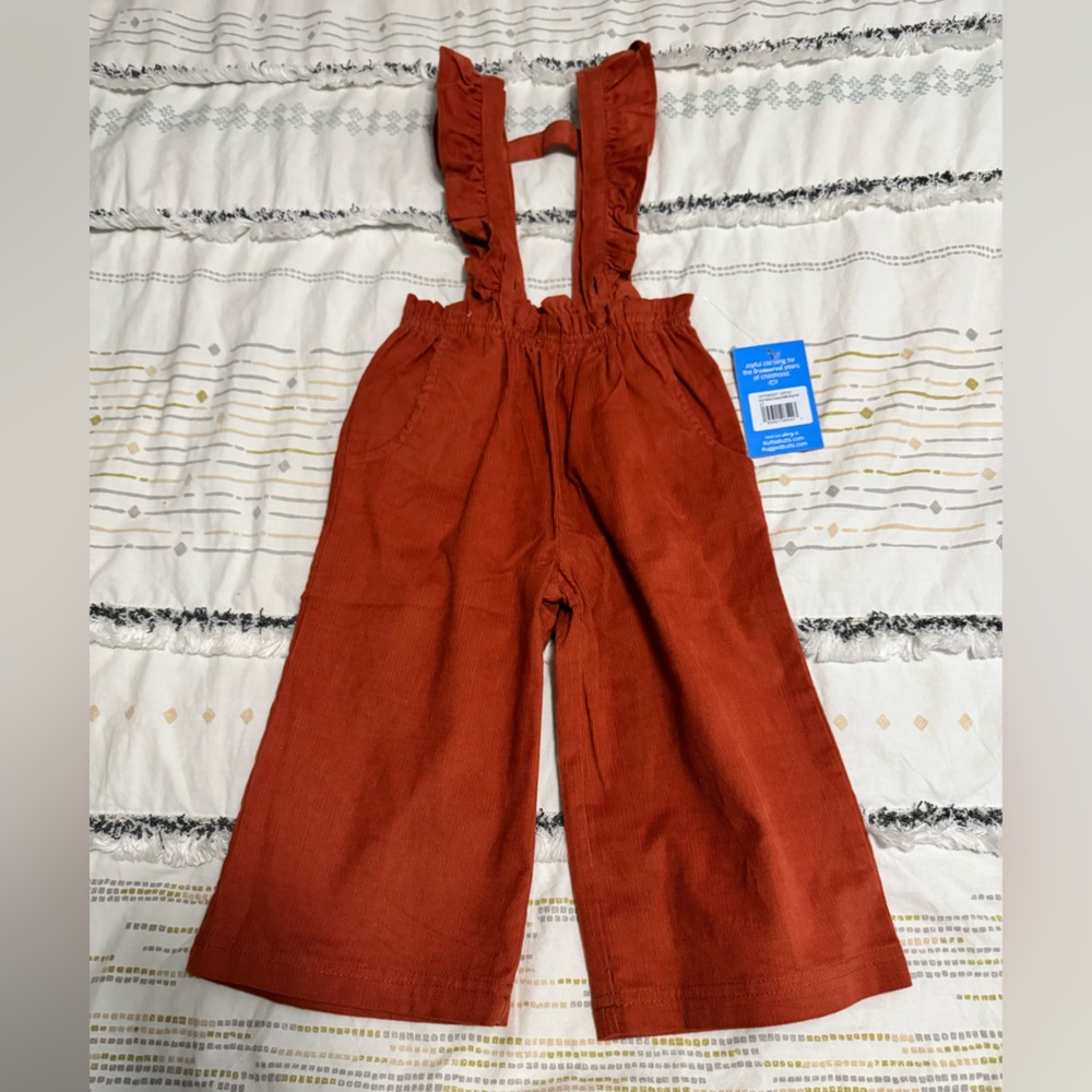 Ruffle Butts- Ruffle Straped Wide Legged Pants